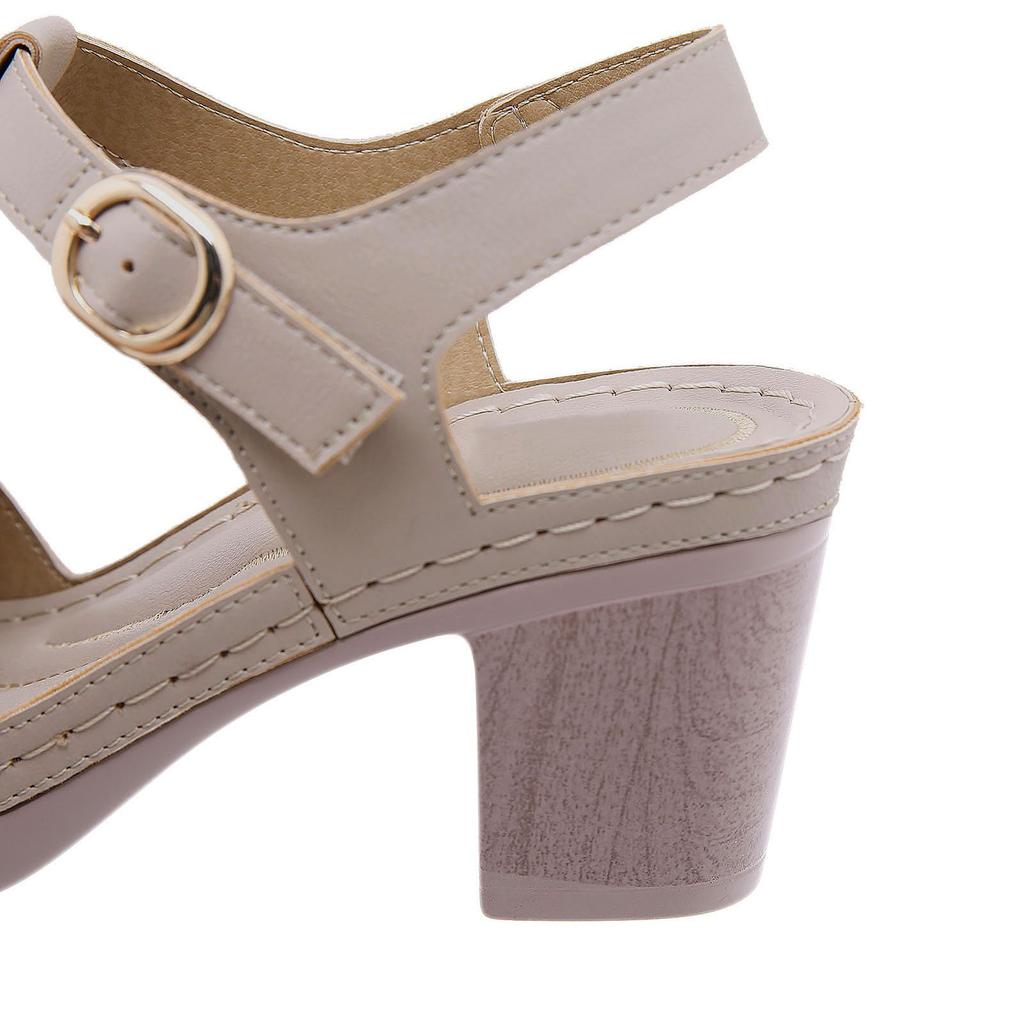 Mote Dames Fritidssko Pustende Høye Hæler Utendørs Fritidssandaler