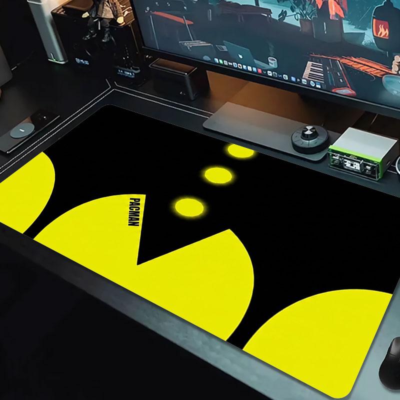 Pac-Man Large Size Mouse Pad Large Gaming Table Cushion Non-slip Laptop Tablet Big Mousepad XXL Mat Mini PC Playmat With Lock Edge