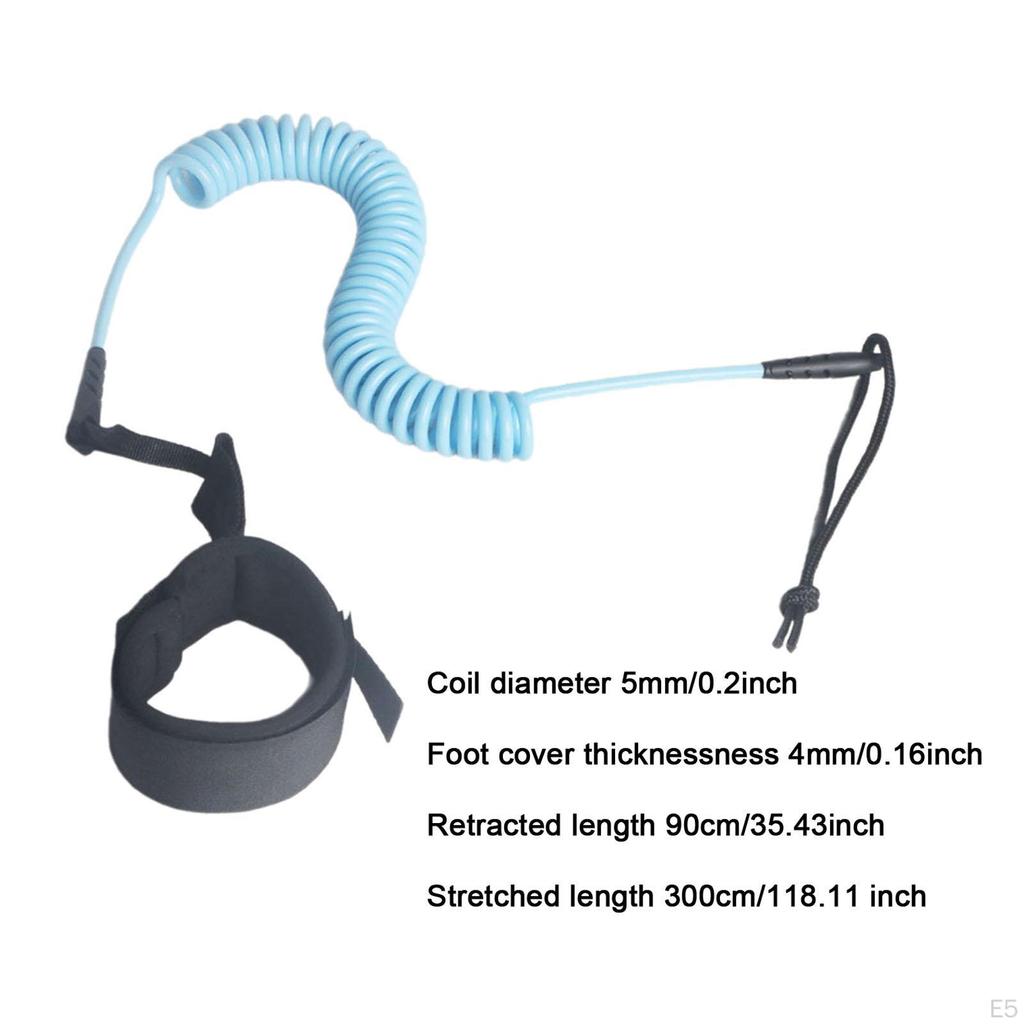 Coiled Surfboard Leash Holder Paddle Board Elastic Comfortable Foot Strap Surfing Supplies