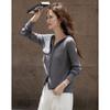 Demana Life Traveler Women's Retro Hooded Color-Block Knit Cardigan