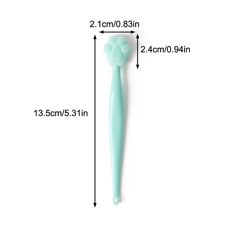 Double-Sided Cat Paw Silicone Face Brush – Exfoliating Tool with Replacement Head for Nose and Blackhead Cleaning