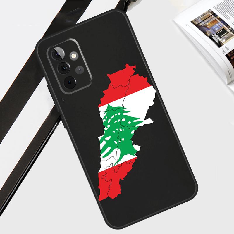 Lebanon Flag Map Case For Samsung Galaxy A12 A22 A32 A52 A56 A36 A26 A16 A06 A54 A34 A14 A13 A53 A15 A35 A55