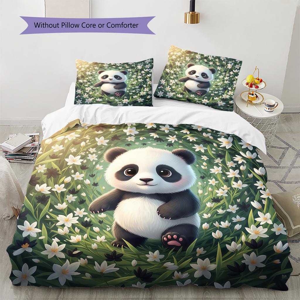 Set Copripiumino Trapuntato con Fantasia Cartone Animato Federa Decorazione per la Casa Regalo di Compleanno (1 * copripiumino + 2 * federa, senza nucleo)