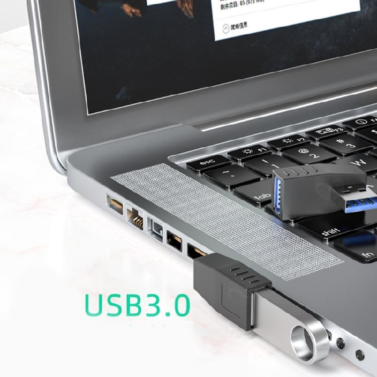 90 Degree USB 3.0/2.0 Female to USB 3.0/2.0 Male Adapter Converter Extender 10Gbps Data Sync Adapter for Laptop Phone