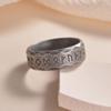 2024 Nordic Viking Runes Distressed Retro Titanium Steel Ring - Bestseller