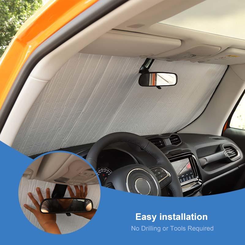 Parasole Anteriore per Parabrezza Auto Tenda Finestrino Parasole Pieghevole Copertura Visiera Parasole Adatta per Jeep Renegade 2016 in Su Accessori Interni Auto, 1 pz