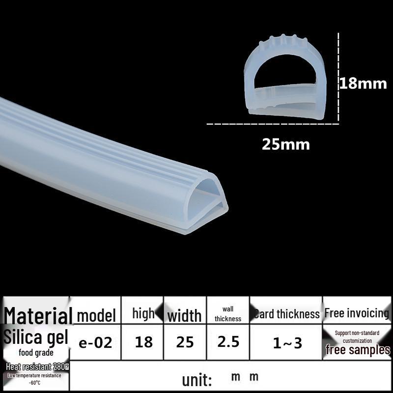 Silicone Sealing Strip: Acid & Alkali Resistant, High Temp Resistant, P & E-shaped for Oven, Steamer, Baking, Cold Storage.