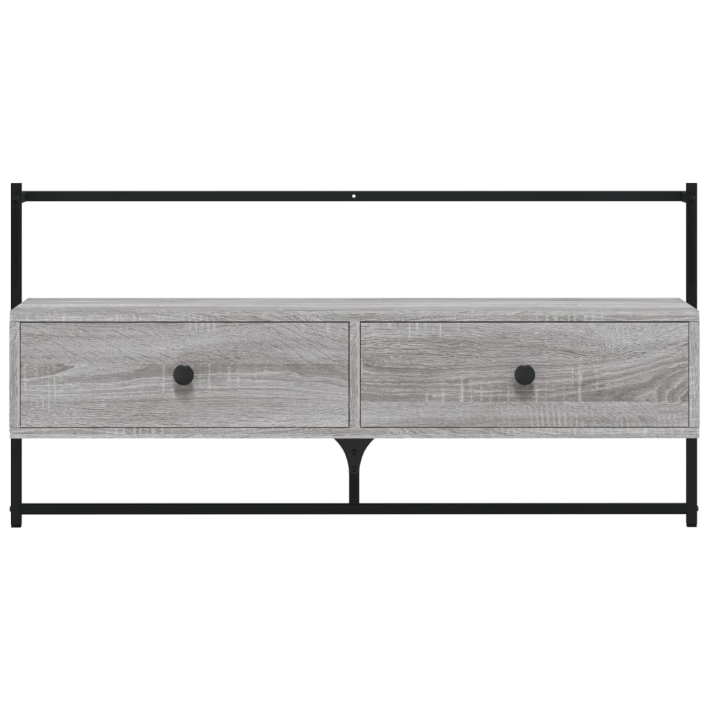 TV Wall Cabinet Gray Sonoma 100.5 x 30 x 51 cm Particleboard
