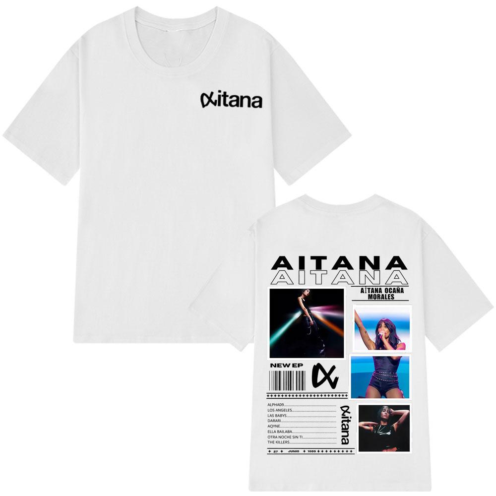 Singer Aitanas Ocana Fashion Print T Shirts Men Women Cotton T-Shirts Summer Short-sleeved Aesthetic Casual O Neck T-shirts Tops