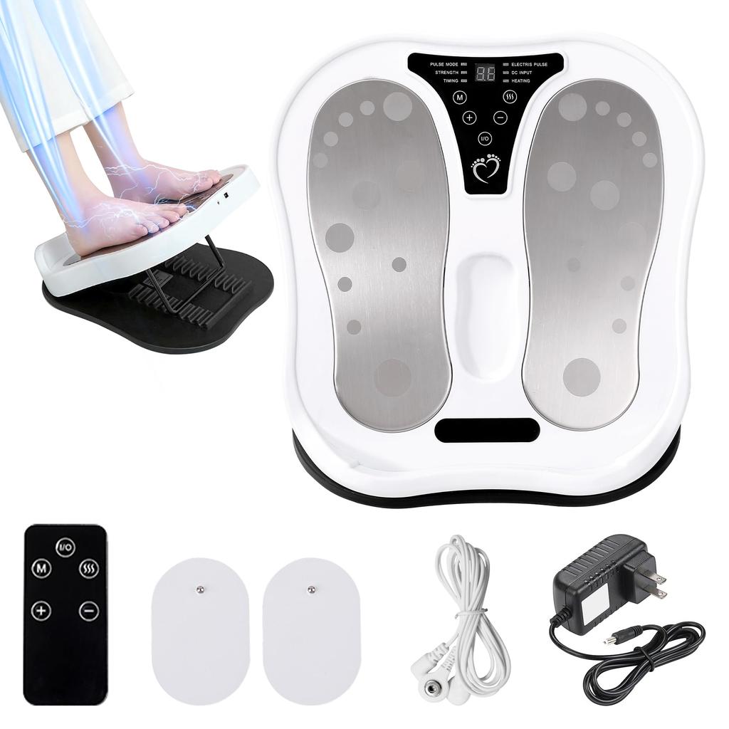 Cordless Heating EMS Foot Care for and 15 50 Intensity Stretch Board with Japanese for Home Use & Feet, Legs, Thighs, Calves, Modes, Levels,