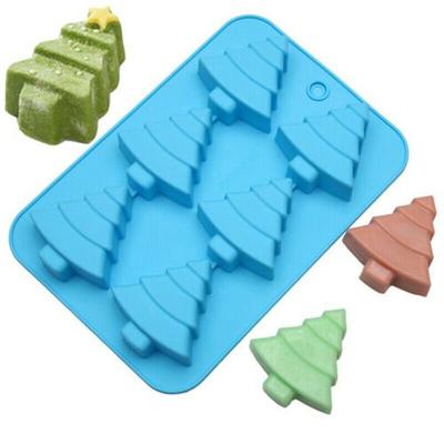 3D Christmas Tree Silicone Chocolate Molds Pastry Fondant Mould Wedding DIY Cake Decoration Tools Kitchen Baking Accessories