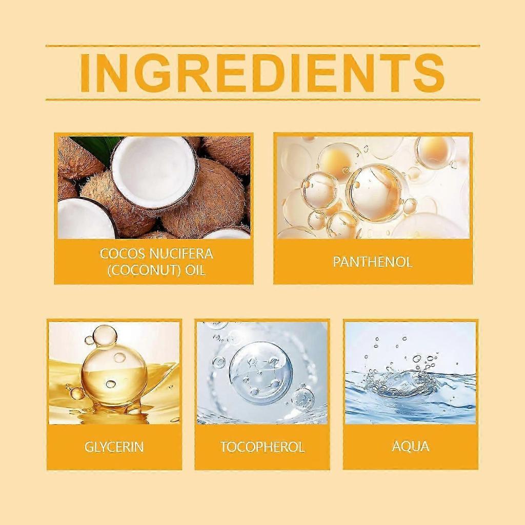 Deep Repair Coconut Oil Hair Mask for Dry, Damaged Hair - Nourishing, Smoothing, and Long-Lasting Shine with Refreshing Coconut Scent - 100g