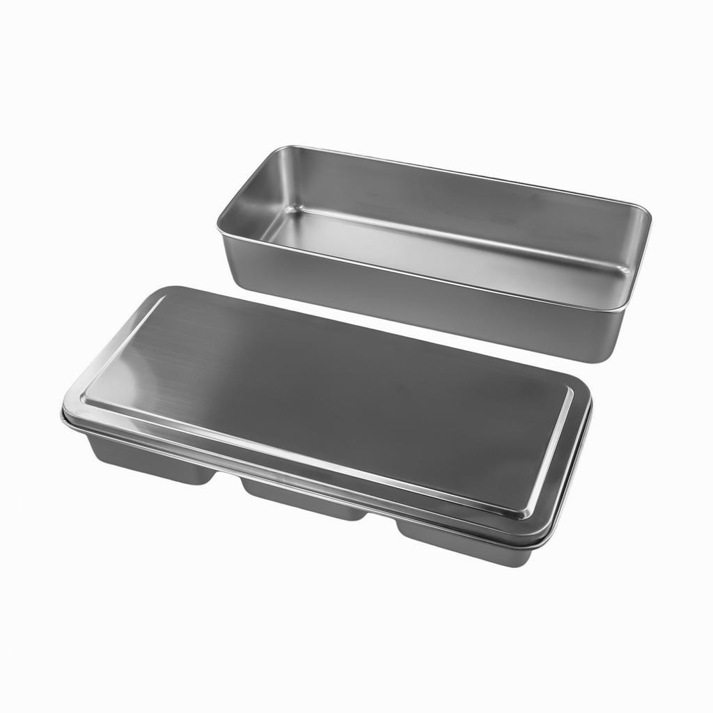 Stainless Steel 3 Section Ingredients Box Salt Sugar Cheese Sauce Box Seasoning Box Pizza Making Tool Snack Storage Box