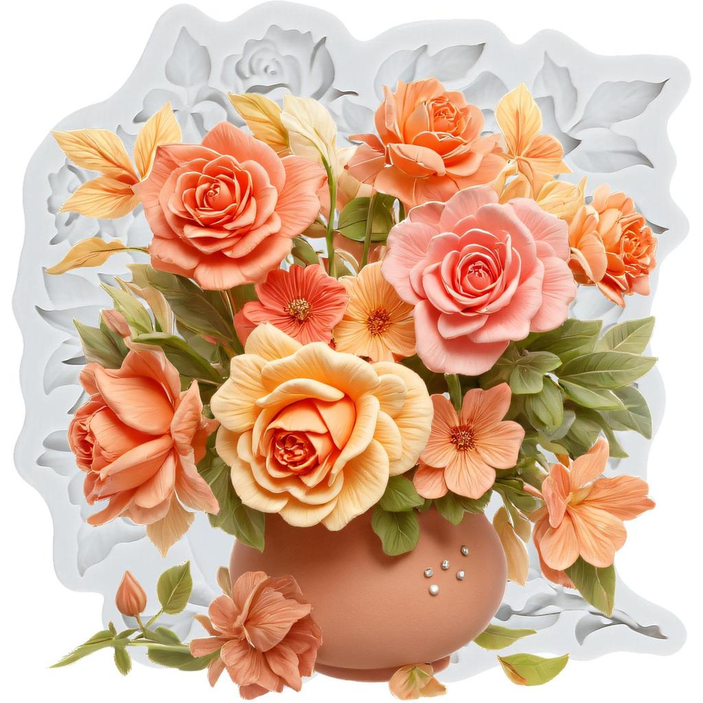 Rose Flower Silicone Molds Flower Fondant Mold Cake Decorating Tools Cupcake Topper Candy Chocolate Gumpaste Mold