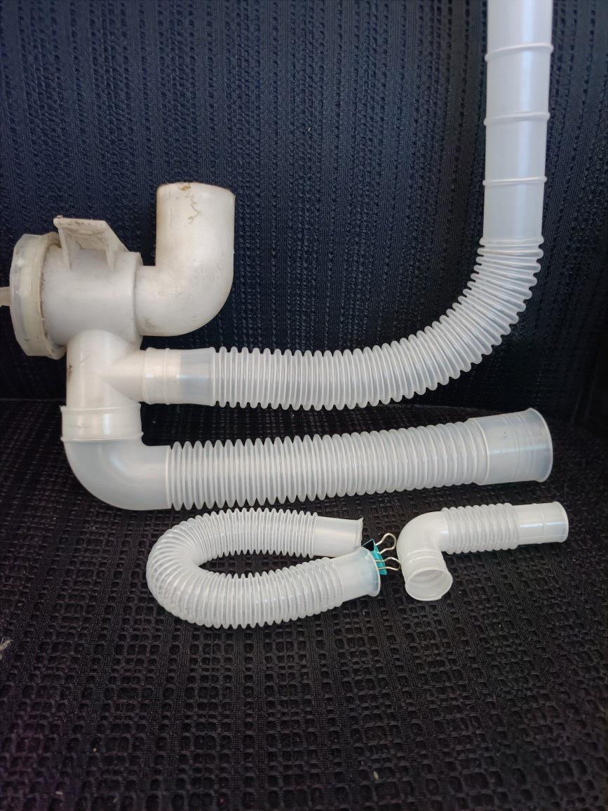 Universal Washing Machine Drain & Inlet Valve Connector Straight Drain Pipe