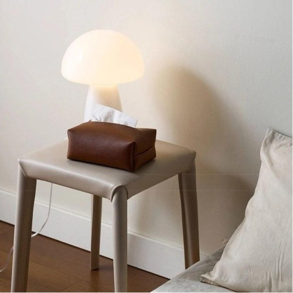 Artificial Leather Tissue Box Desktop Decoration Napkin Holder Tissue Storage Box  Living Room