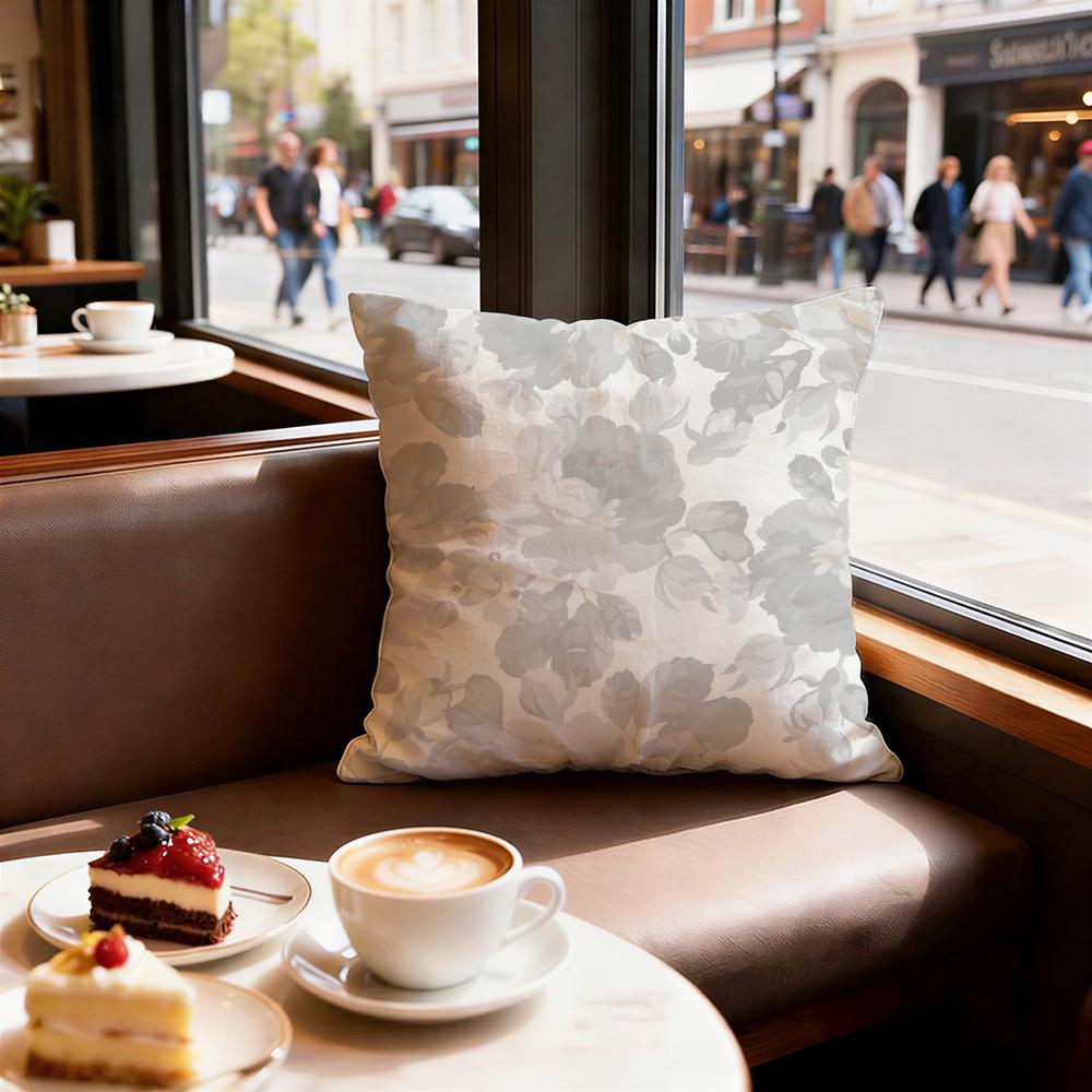 Flower Pattern Cushion Cover Set of  Decorative Short Plush Pillow Covers for Sofa Soft  Cushion Case X Cm