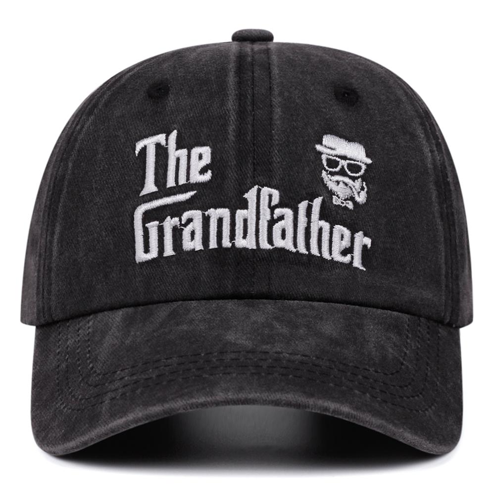 The Grandfather Retro Washed Letter Embroidered Baseball Cap For Women Men Outdoor Fashion Versatile Casual Hat