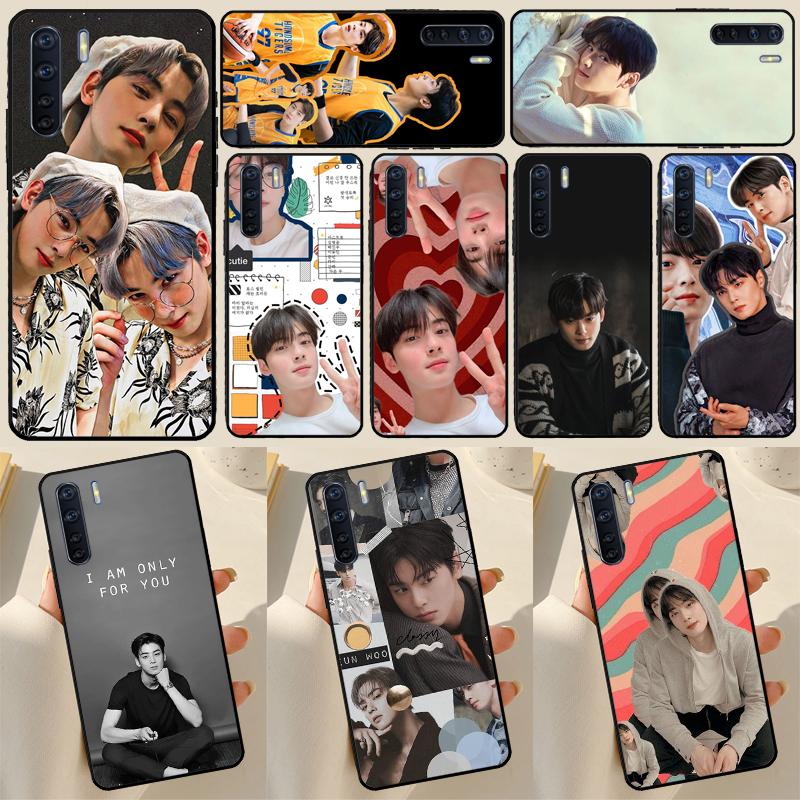 Cha Eun Woo Korean Actor Singer Case For OPPO A17 A57 A77 A16 A76 A96 A52 A72 A15 A5 A9 A31 A53 S A54 A74 A94 A93 A78 Cover