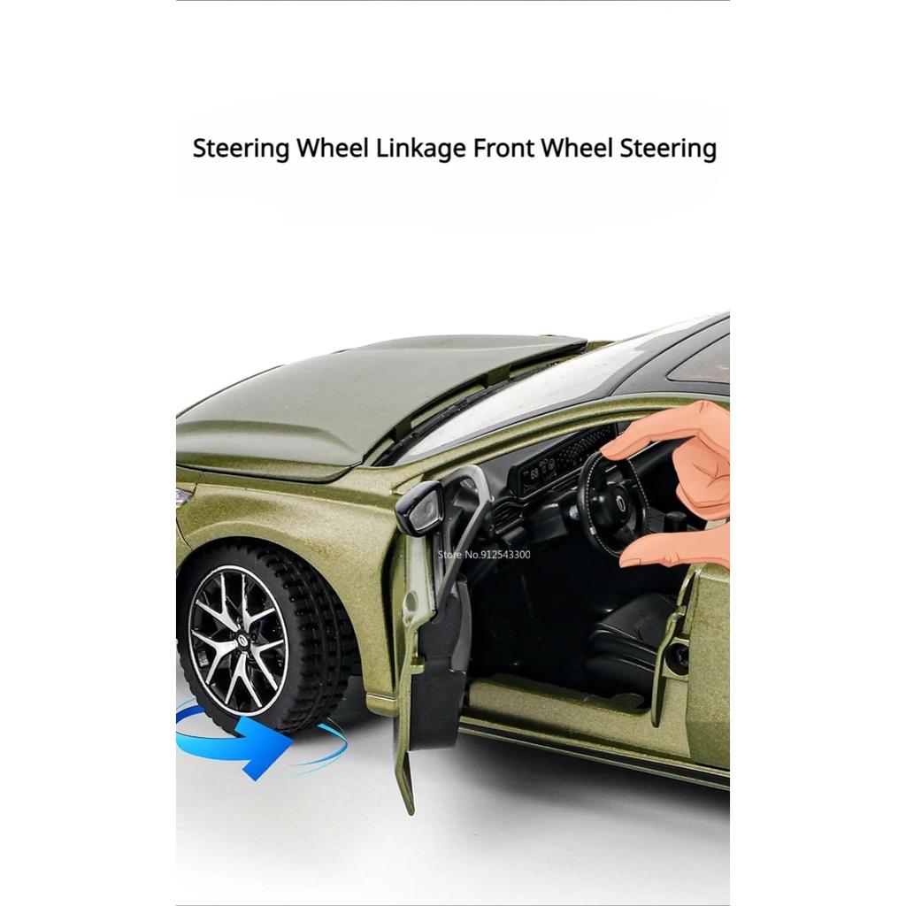 1/24 Trumpchi EMPOW55 Car Model Toy Diecast Metal Shock Absorption Street Sports Vehicle Sound and Light for Children Gift