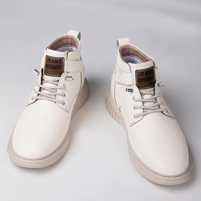 Warm Plush Fur Winter Boots New Arrival Men's High Top Shoes New Non-Slip Lace-Up Sneakers Leisure Walk Male Outdoor Basic Boots