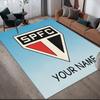 Custom Name SPFC Flannel Pattern Square Carpet,Area Rug,Carpet Rug for Living Room Bedroom Sofa Playroom Decor,Non-slip Floor Mat