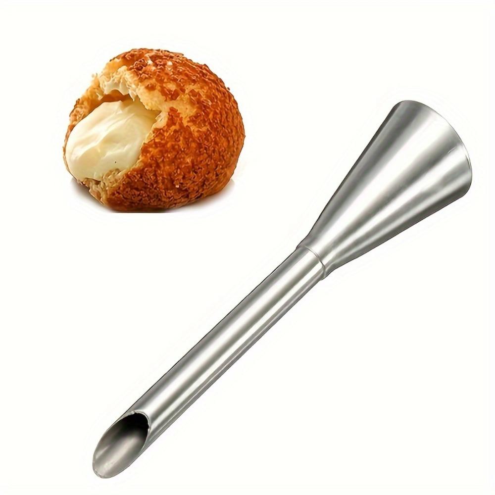 Stainless Steel Cake Decorating Nozzle - Versatile Icing Piping Tip for Pastries, Puffs & Fondant - Essential Kitchen Baking Tool