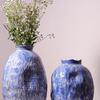 Nordic Minimalist Blue Ceramic Vase for Living Room Flower Arrangements