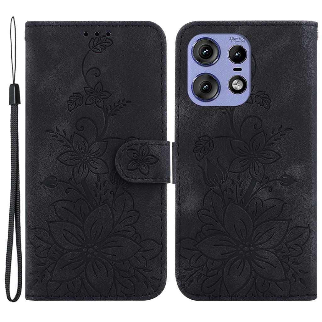 For Motorola Edge 50 5G/Edge 50 Pro 5G Case Wallet Stand Flower Imprinted Leather Cover