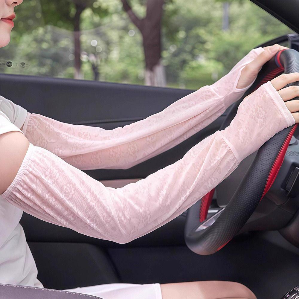 Long Driving Sleeve Lace Arm Glove Sleeves Fashion Sunscreen Sleeves Women