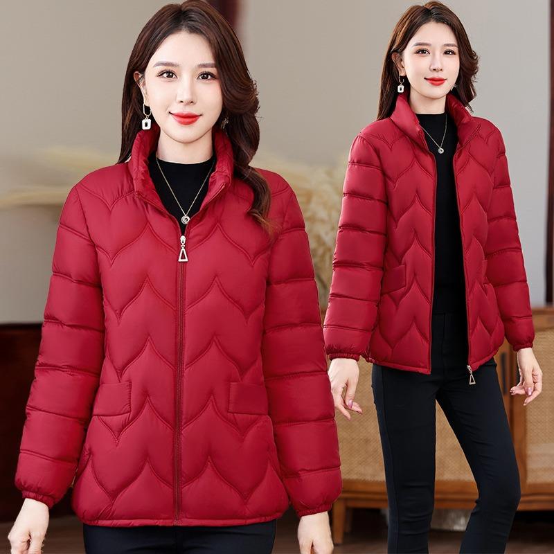 Mom Winter Thickened Cotton-padded Jacket Large Size Medium and Old Women's Clothing Loose Short Cotton-padded Jacket Small Warm Cotton-padded Jacket