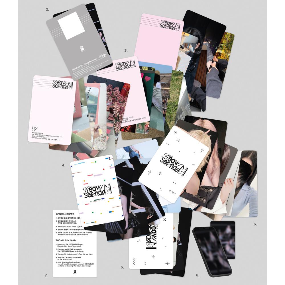 [Vorbestellung] NMIXX Heavy Serenade Kpop Album Fotokarte Offiziell Zufällig POCA Version