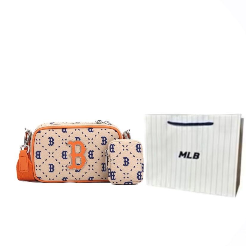 New MLB Polyester Combo Bag Camera Bag Shoulder Bag Crossbody Bag Regular Women's Brown 3ACRS013N-43SAL