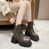 Shoes Boots Woman Winter Footwear Boots-Women Punk Lolita 9CM Autumn Ladies Rock Ankle Increased Internal White Ankle