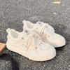 thick-soled versatile little white shoes women's spring new fashion ultra-light canvas shoes niche casual board shoes women