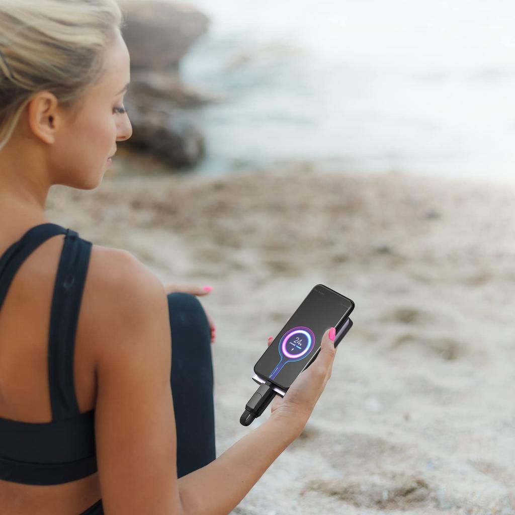 CHAFON LADEGERÄT Graues Kabel USB zu Schnelllade-Übertragung Kurz 6-in-1 ALL-IN Multi-Lade Typ-C Typ-A