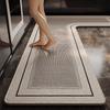 Kitchen Floor Mat Waterproof Non-slip Wear-resistant Carpet L-shaped Minimalist Geometric Lines Mats Home Decoration Rug 