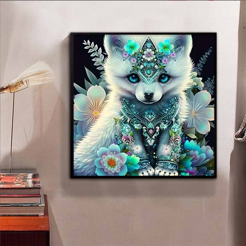 New Arrival 5D DIY Full Circle Diamond Painting "Little Fox Shape" Embroidery Cross Stitch Home Decor Gift
