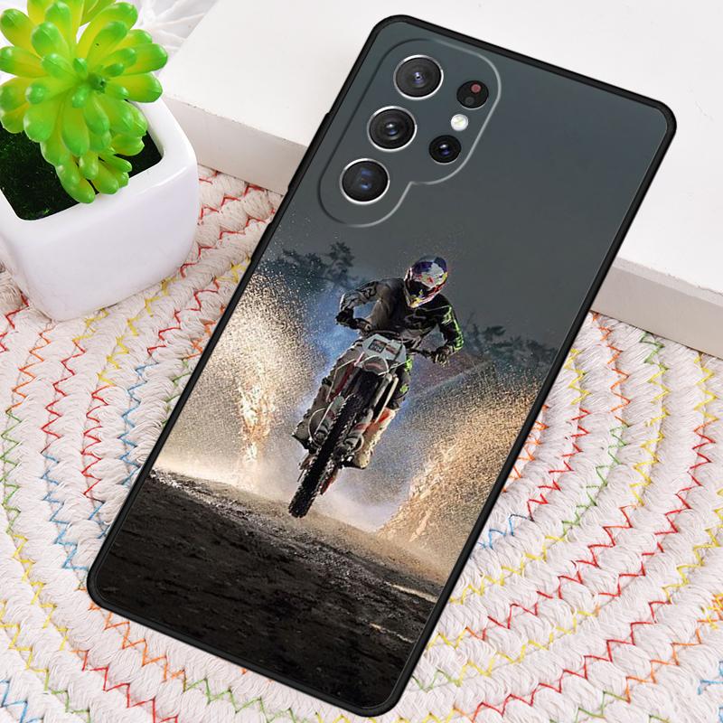 Moto Bike Motocross soft Silicone Phone Case For Samsung Galaxy note 10 pro S26 S25 S24 S23 S22 S21 Plus S25Ultra Capa Cover
