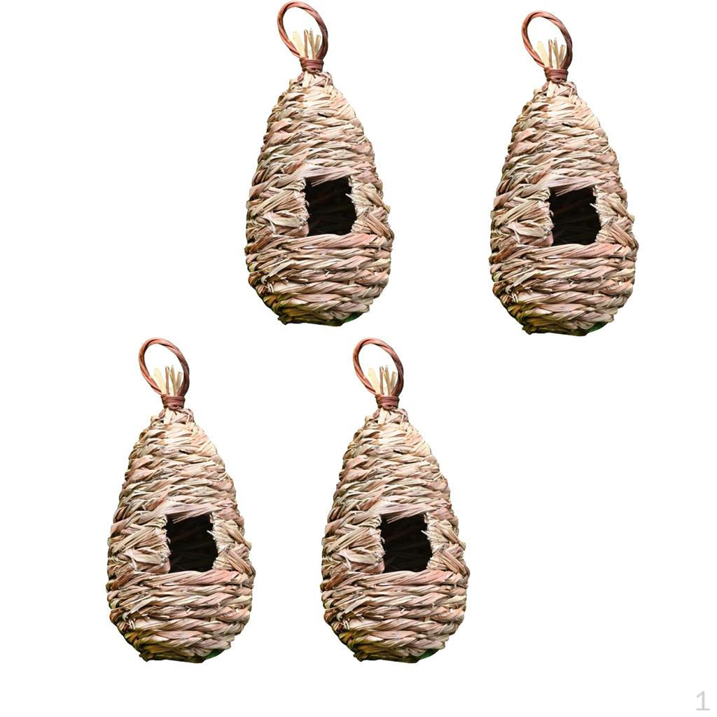 

4x Плетеная вручную соломенная пещера из травы для высиживания