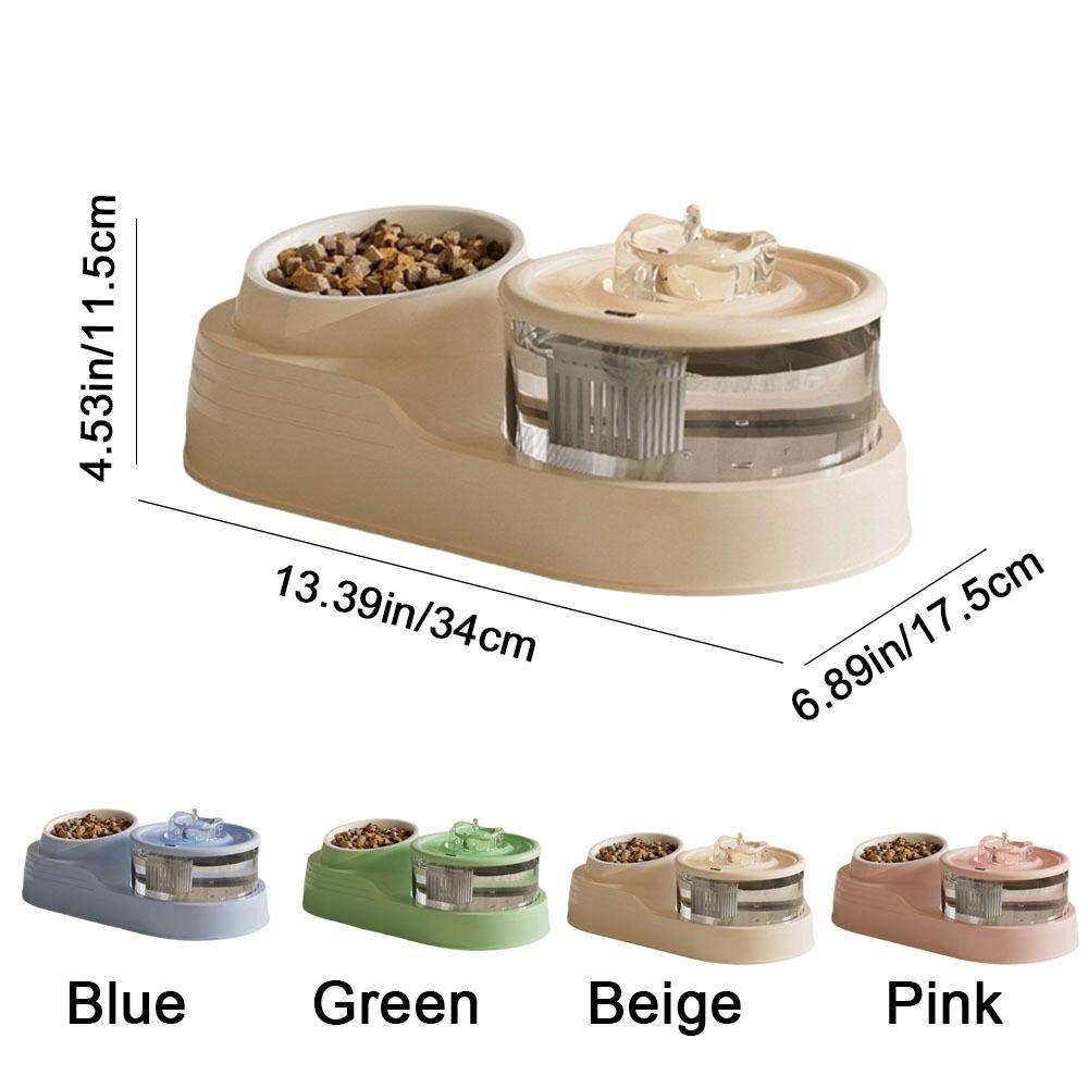 Mute 2-in-1 Pets Water Fountain Auto Filter Pet Feeder Pet Supplies Cat Drinker Bowl  for Home