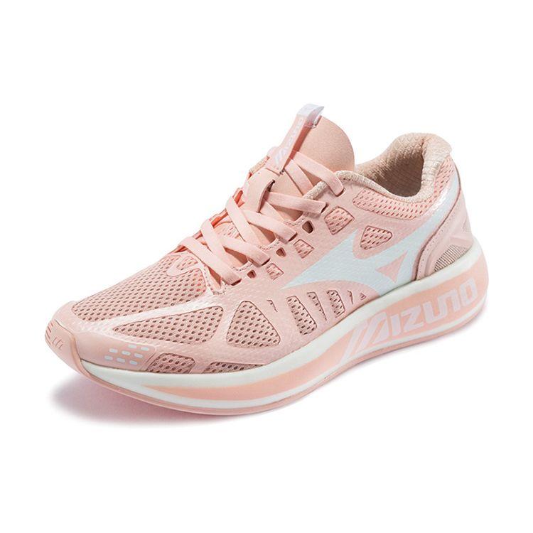 Mizuno Piloteer Trendy Comfortable Fabric Shock Absorption Non-Slip Wear-Resistant Breathable Low-Top Running Shoes Women Sneaker Pink D1GH200103