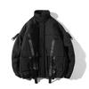 Winter Herren Schwarze Pufferjacke Herren Baumwollgepolsterte Jacken Herren Bänder Parka Damen Mode Streetwear Windbreaker Mäntel
