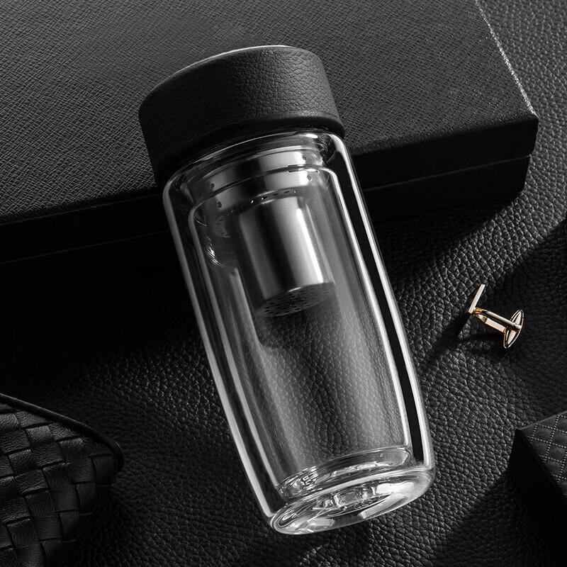 Wanxiang V16 Double-Layer Glass Tea Infuser Bottle