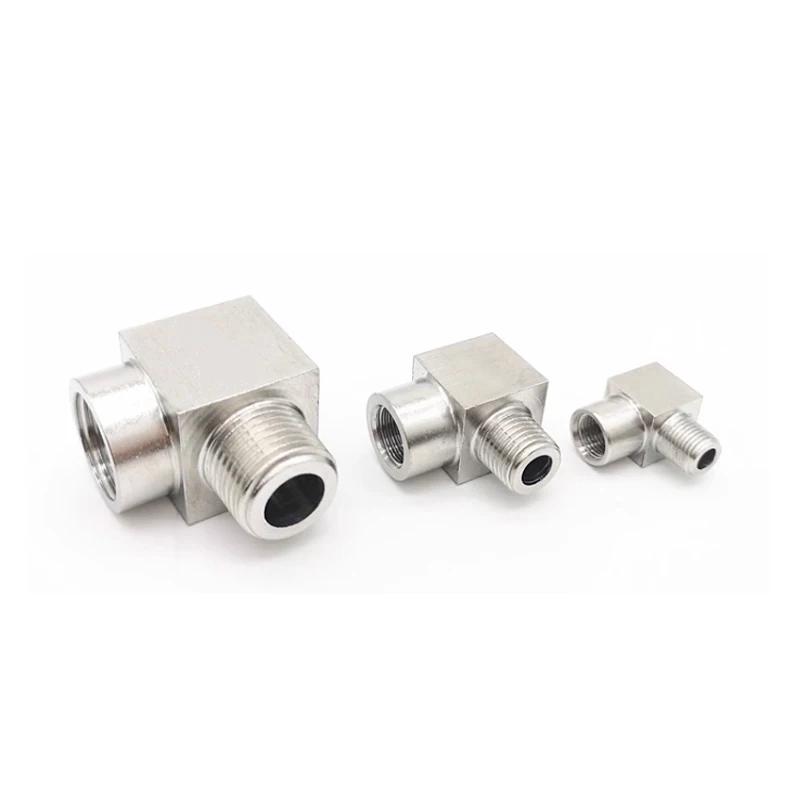 1 Stück Hochdruck 1/8" 1/4" 3/8" 1/2" 3/4" 1" Innengewinde Außengewinde Winkelstück 90 Grad Kupplung 304 Edelstahl Rohrfitting Wasser Gas
