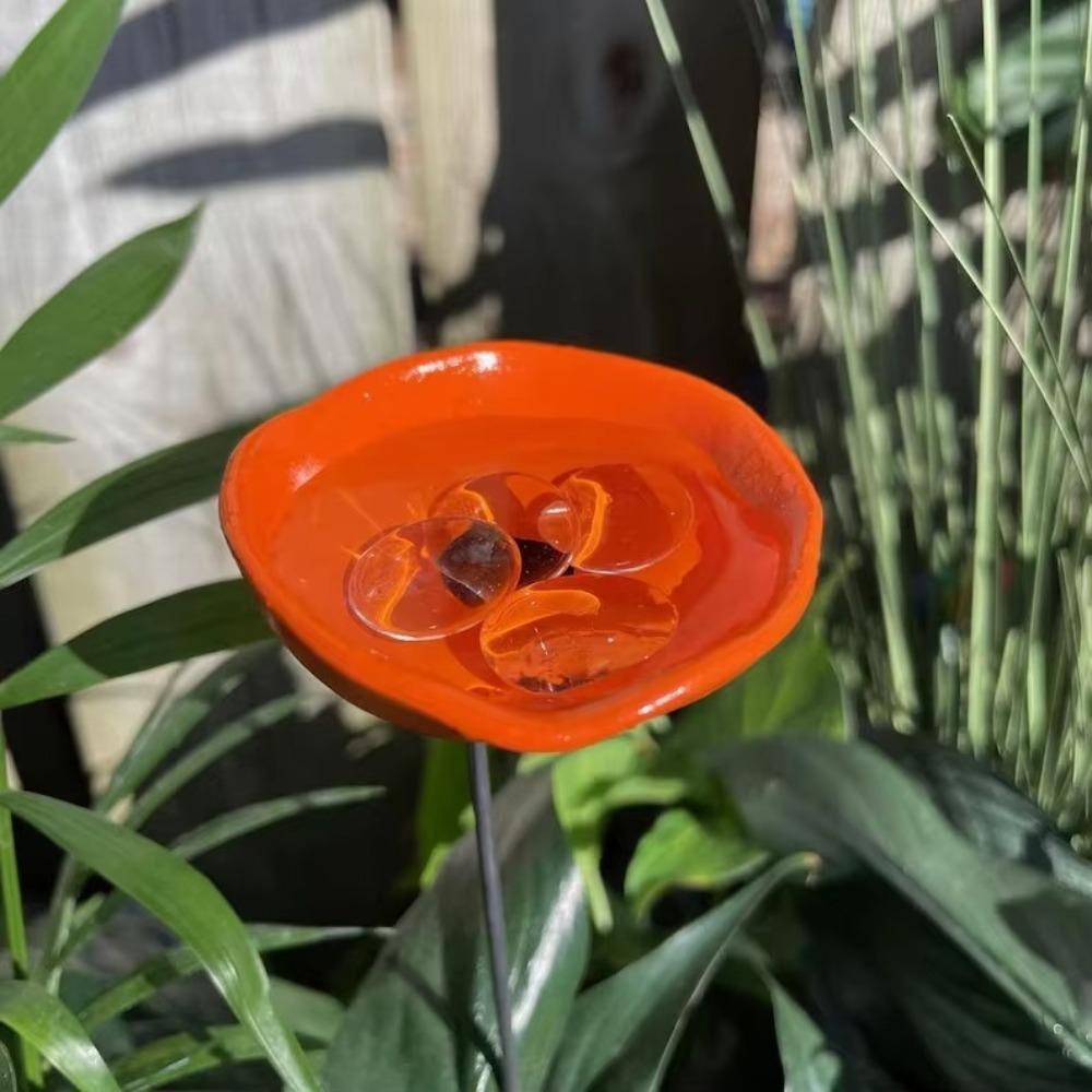 

Butterfly Mixer Bee Drinking Water Station Flower Garden Supplies Bird Food Feeder Drinker Hummingbird Drinking Water Cup Parrot оранжевый