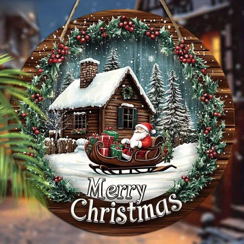 2D Flat Hanging Decorative Metal Sign Hand Painted Art