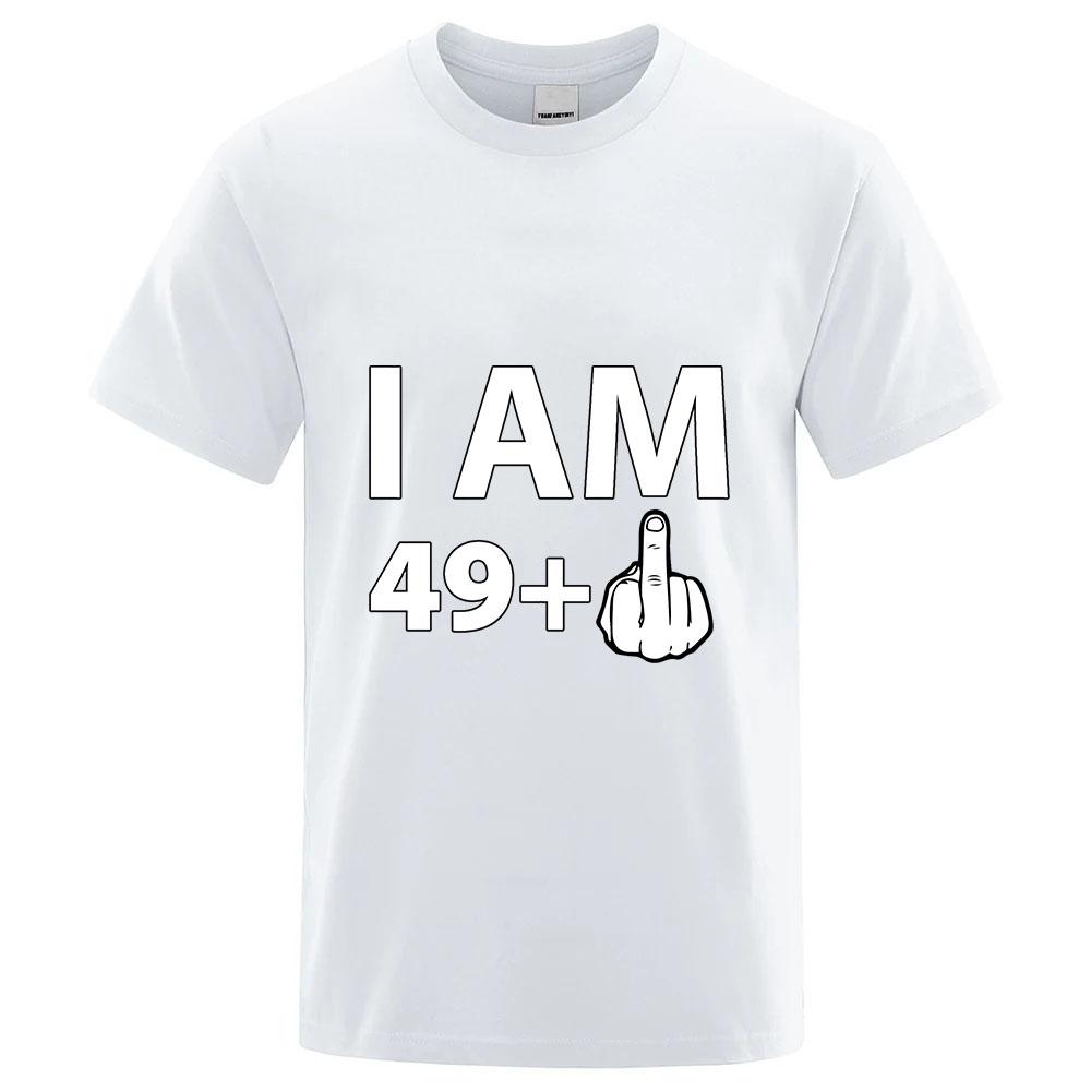 49 1 Plus Middle Finger Fifty Funny 50th Birthday New Unisex Quick Dry Ordinary Thin Short Sleeve Sport Tshirt Breathable Top