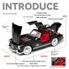 1:24 Mercedes-Benz 300SL Classic Car Alloy Diecast Car Model Home Interior Decoration Ornaments Sound & Light Collect Gift C361