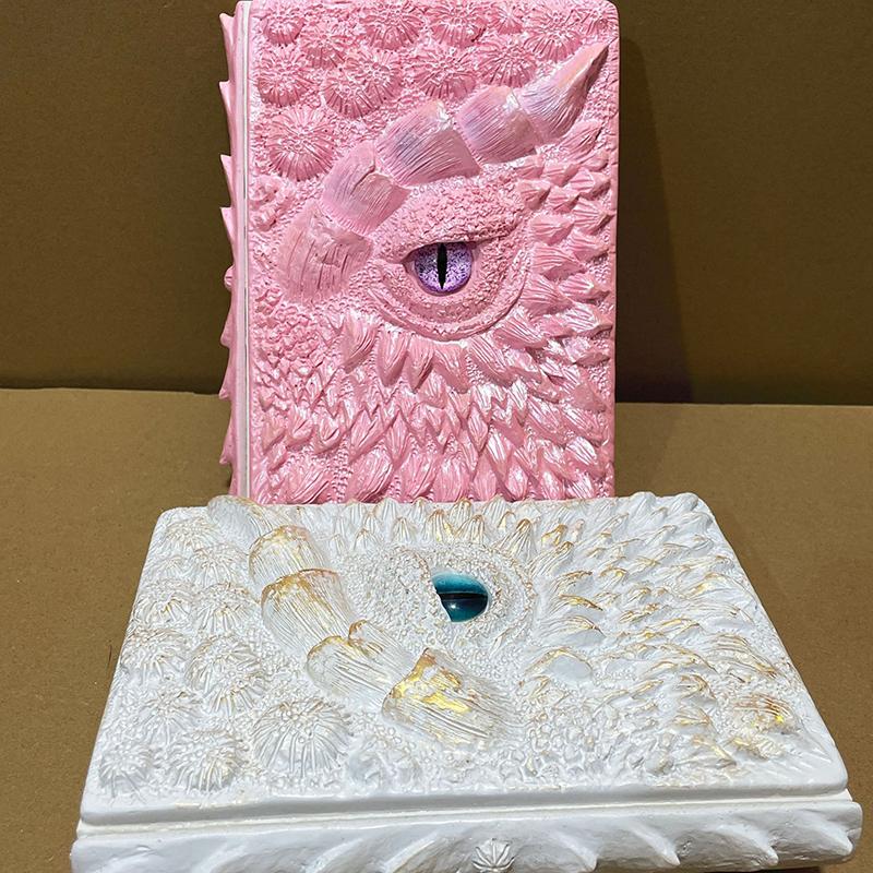 Vintage Dragon Embossed Resin Cover Travel Diary Notebook Travel Journal
